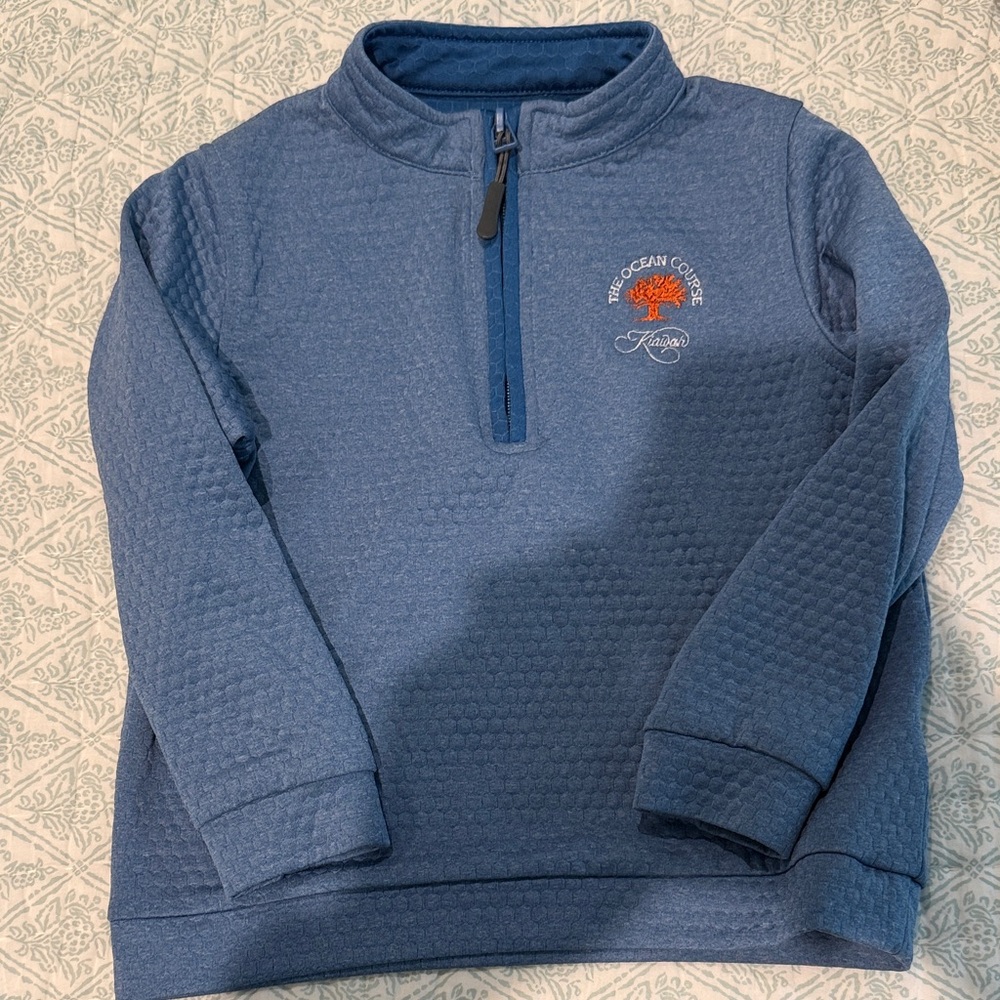 Ocean County Kids Blue Quarter-Zip Sweatshirt